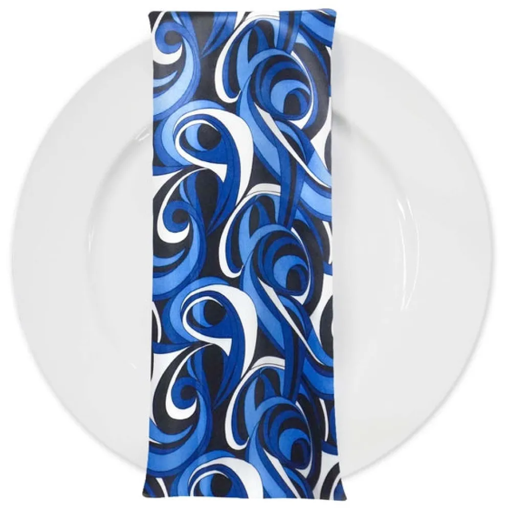 Abstract (Pucci) Table Napkin in Bluey