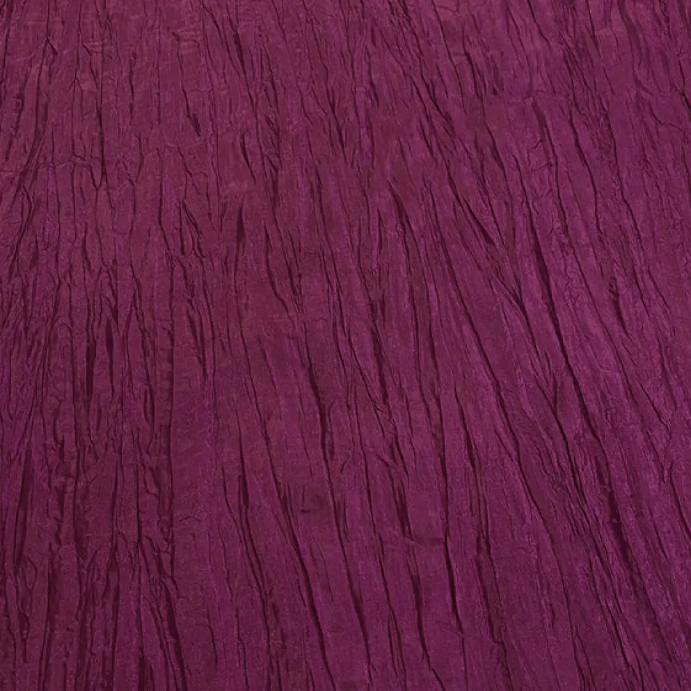 Accordion Taffeta Table Linen in Sangria 46