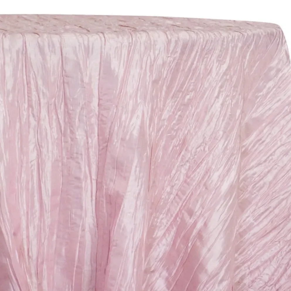Accordion Taffeta Table Linen in Pink Petal