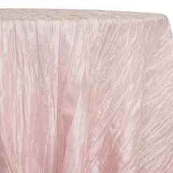 Accordion Taffeta Table Linen in Rose Powder