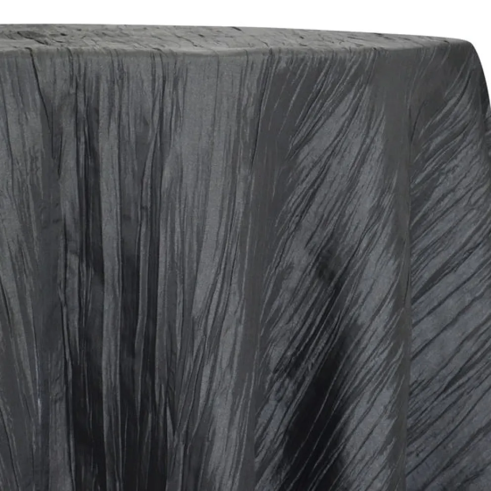 Accordion Taffeta Table Linen in Charcoal