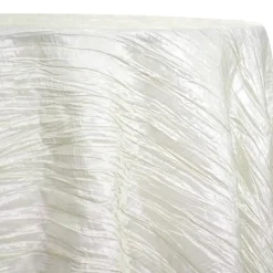 Accordion Taffeta Table Linen in Ivory