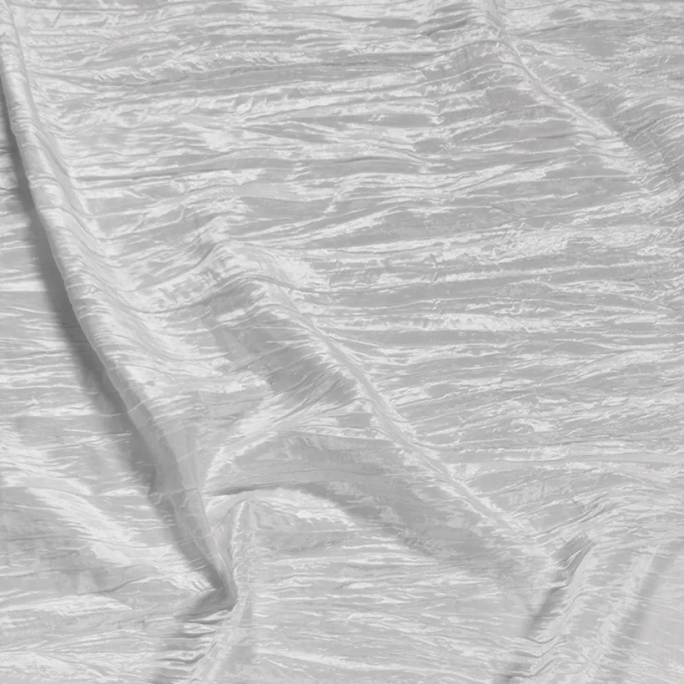 Accordion Taffeta Table Linen in White