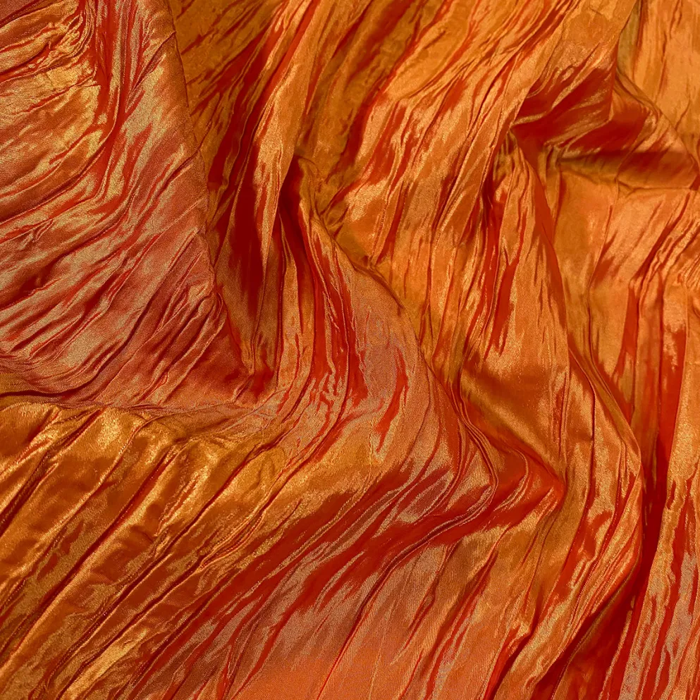 Accordion Taffeta Table Linen in Orange