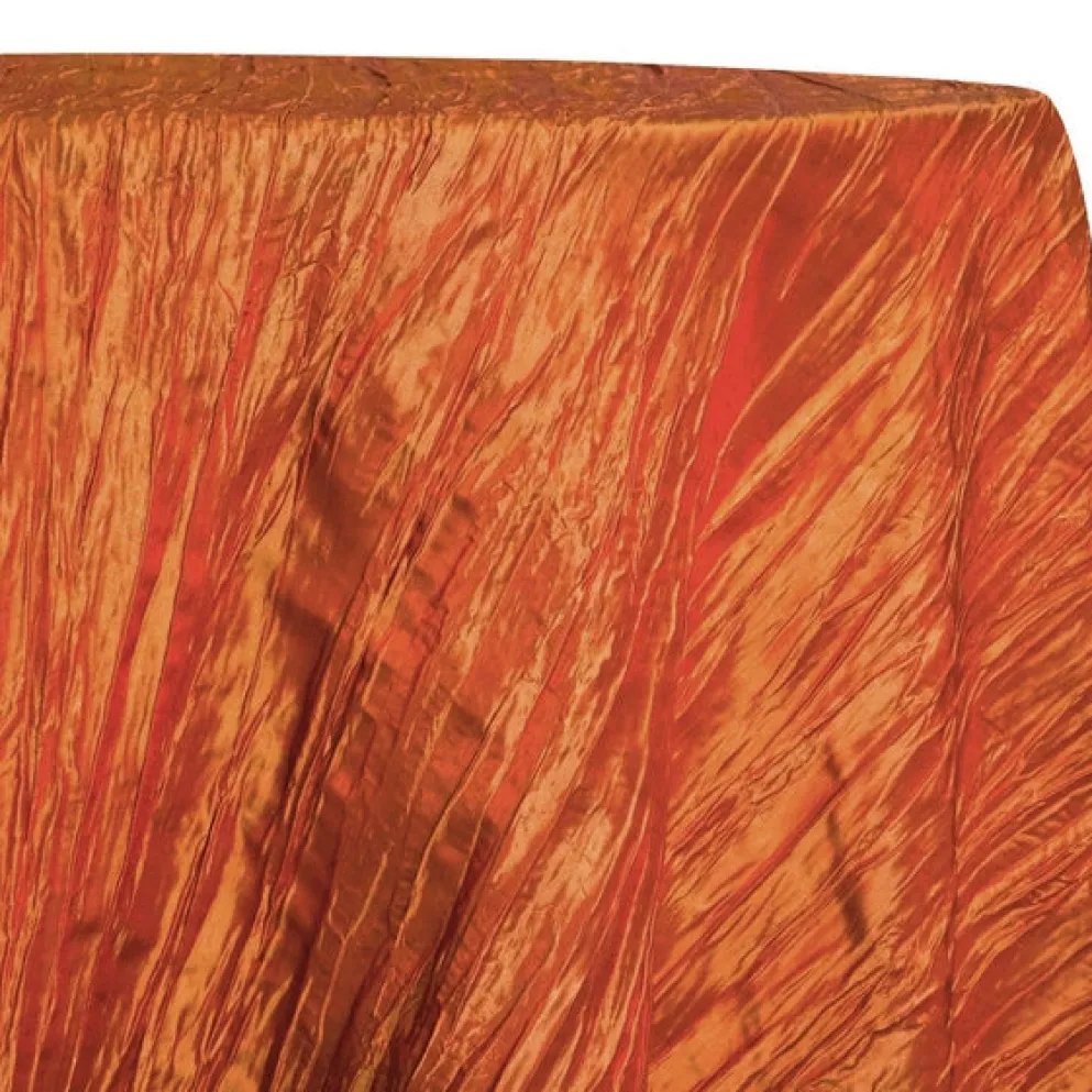 Accordion Taffeta Table Linen in Orange