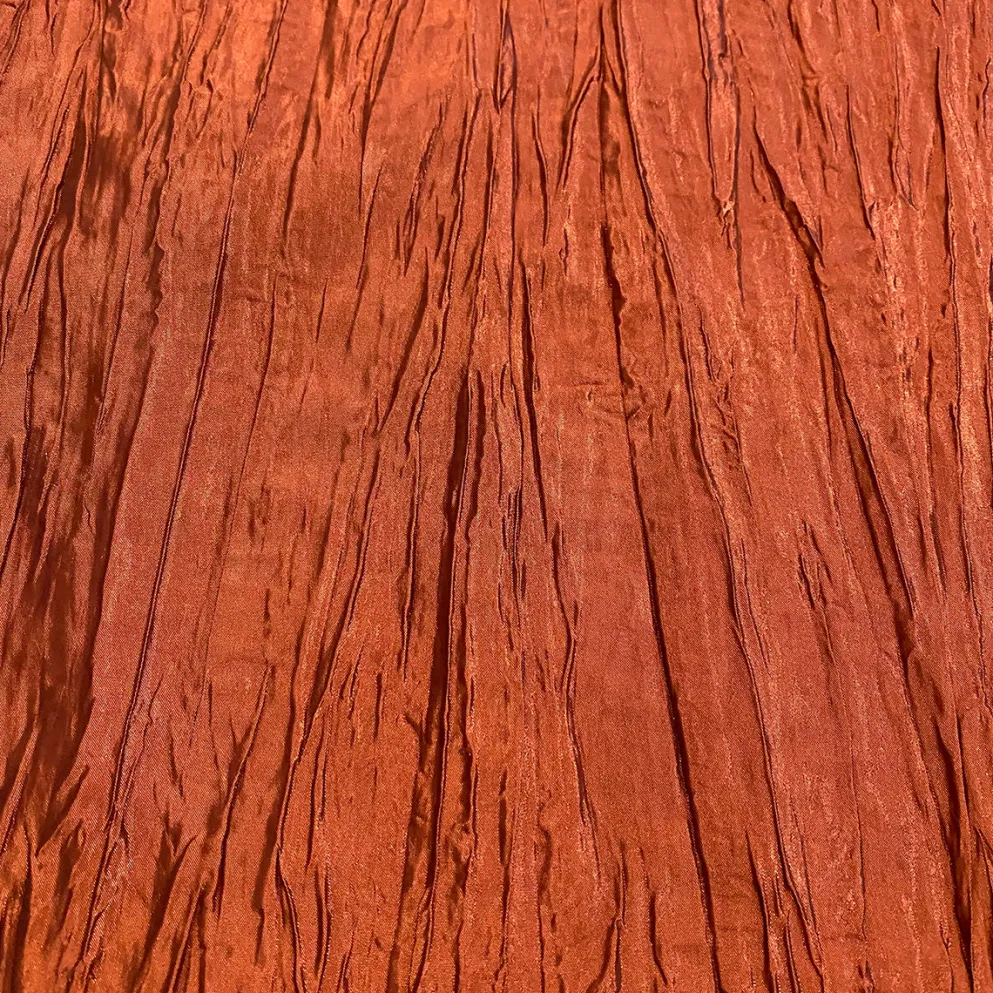 Accordion Taffeta Table Linen in Rust