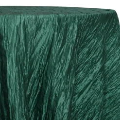Accordion Taffeta Table Linen in Hunter Green
