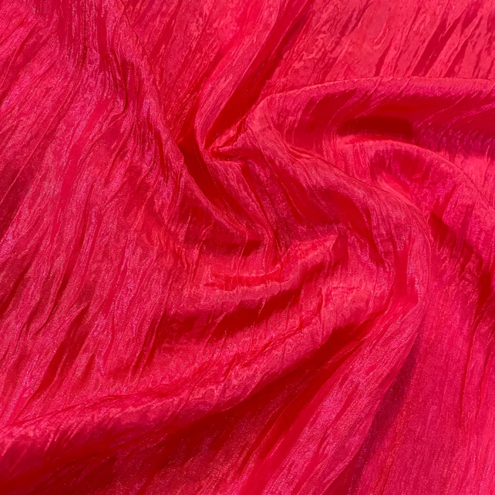 Accordion Taffeta Table Linen in Hot Pink