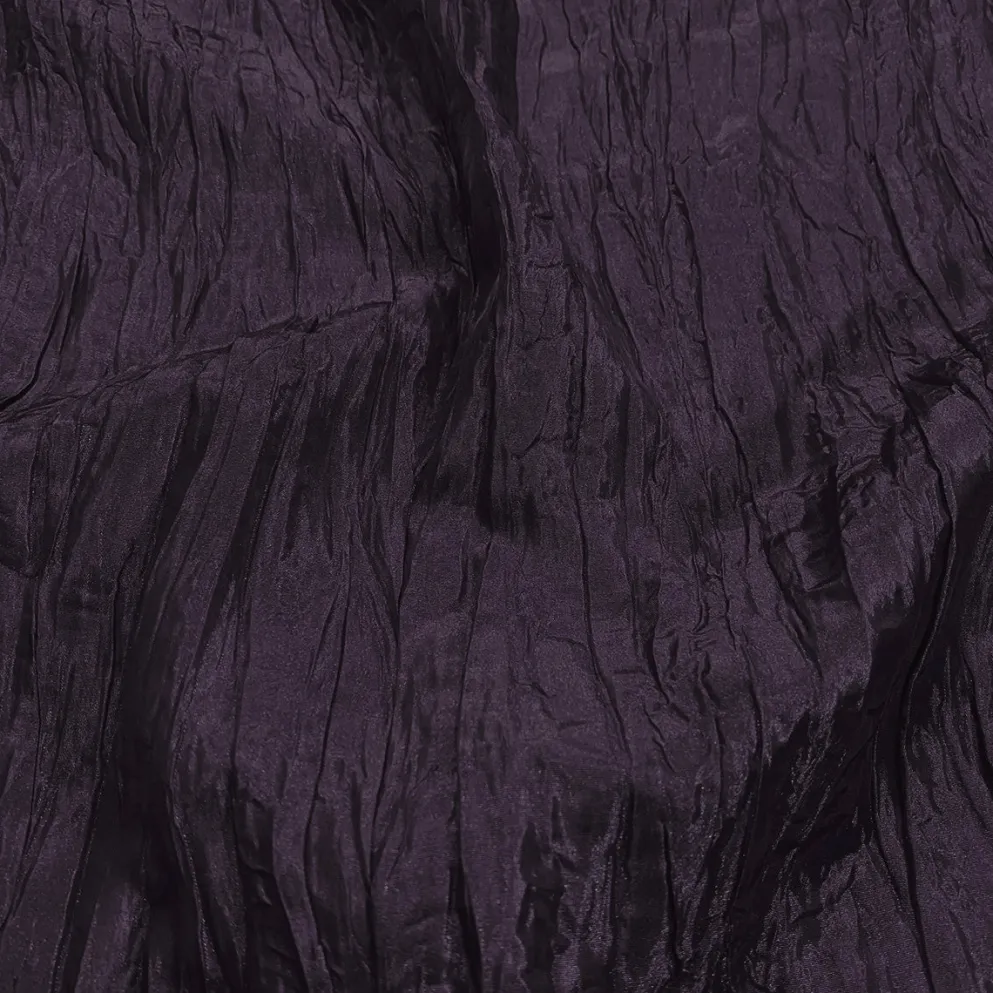 Accordion Taffeta Table Linen in Raisin