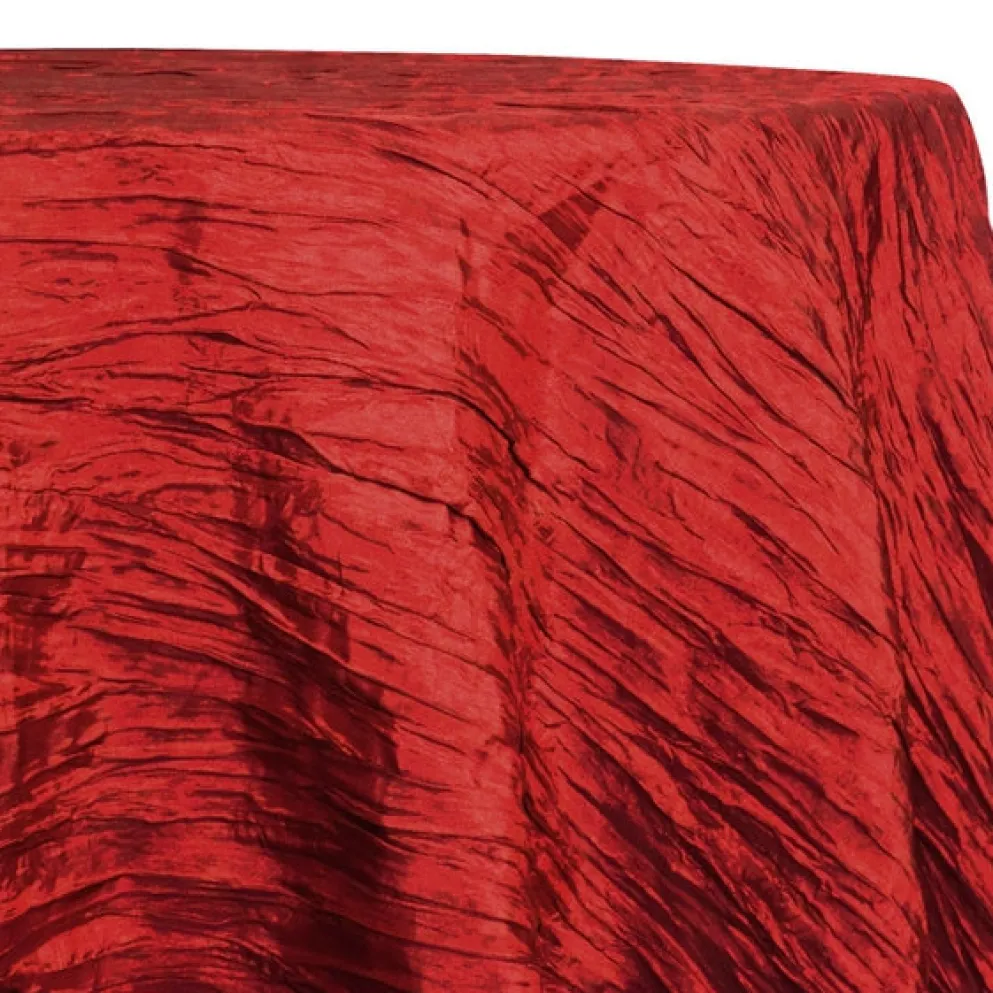 Accordion Taffeta Table Linen in Red
