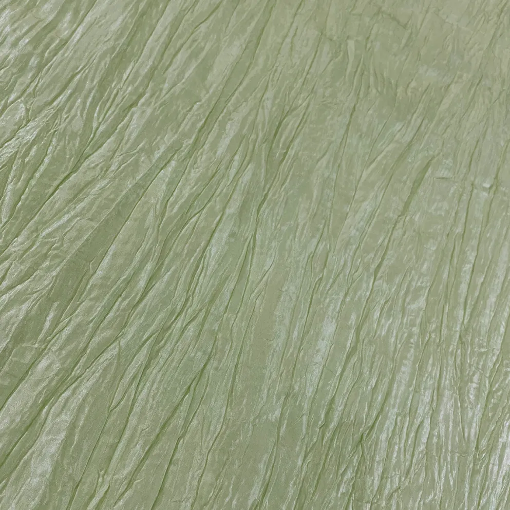 Accordion Taffeta Table Linen in Sage 103