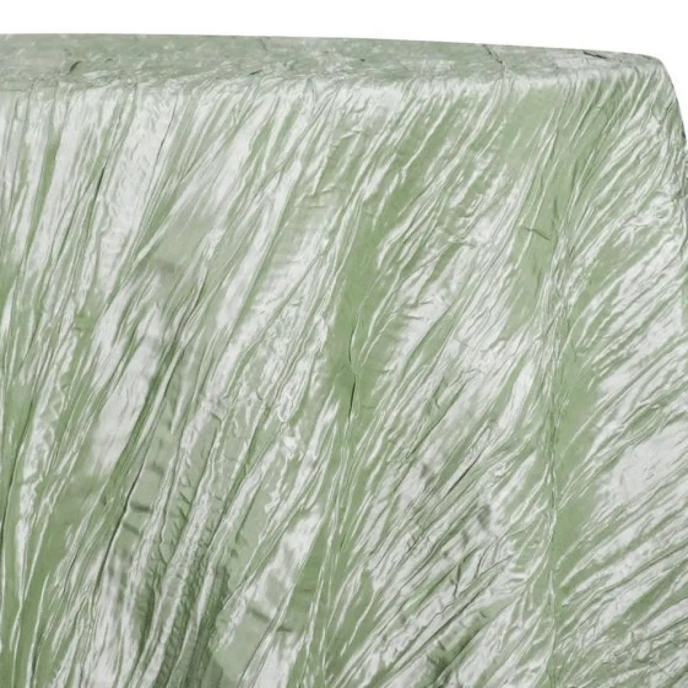 Accordion Taffeta Table Linen in Sage 103