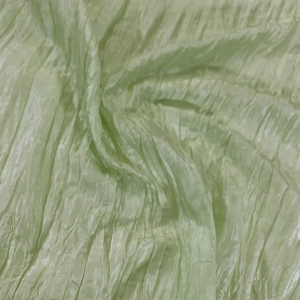 Accordion Taffeta Table Linen in Sage 103