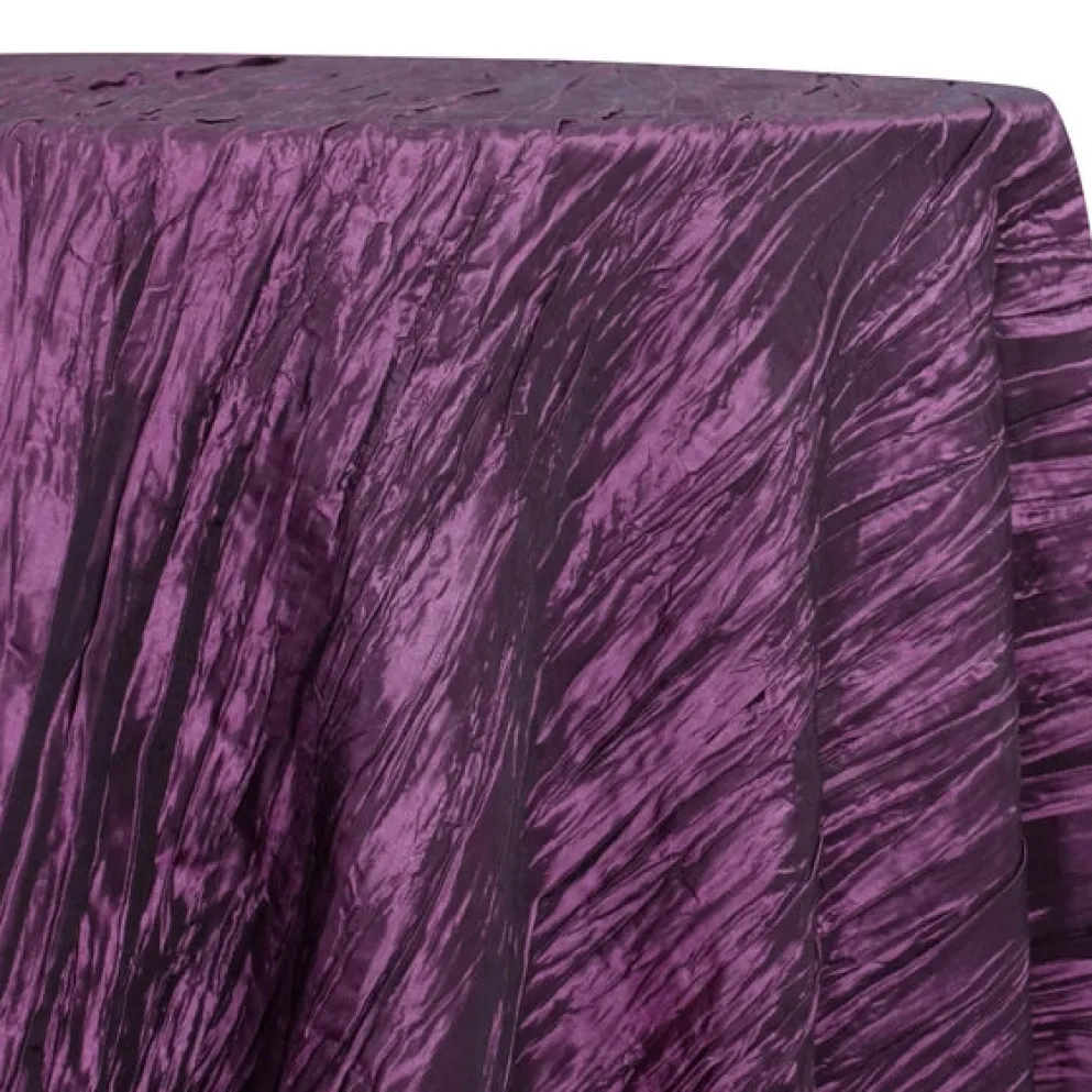 Accordion Taffeta Table Linen in Plum