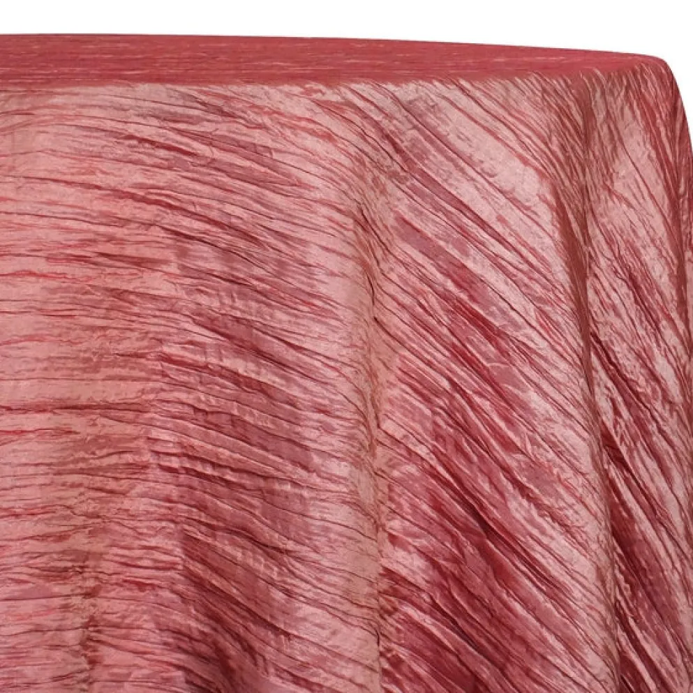 Accordion Taffeta Table Linen in Coral
