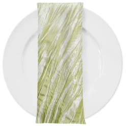 Accordion Taffeta Table Napkin in Lt Sage
