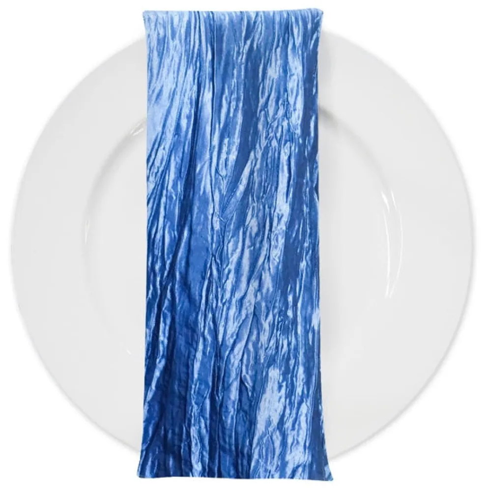 Accordion Taffeta Table Napkin in Azure