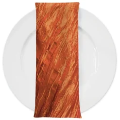 Accordion Taffeta Table Napkin in Orange