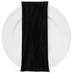 Accordion Taffeta Table Napkin in Black
