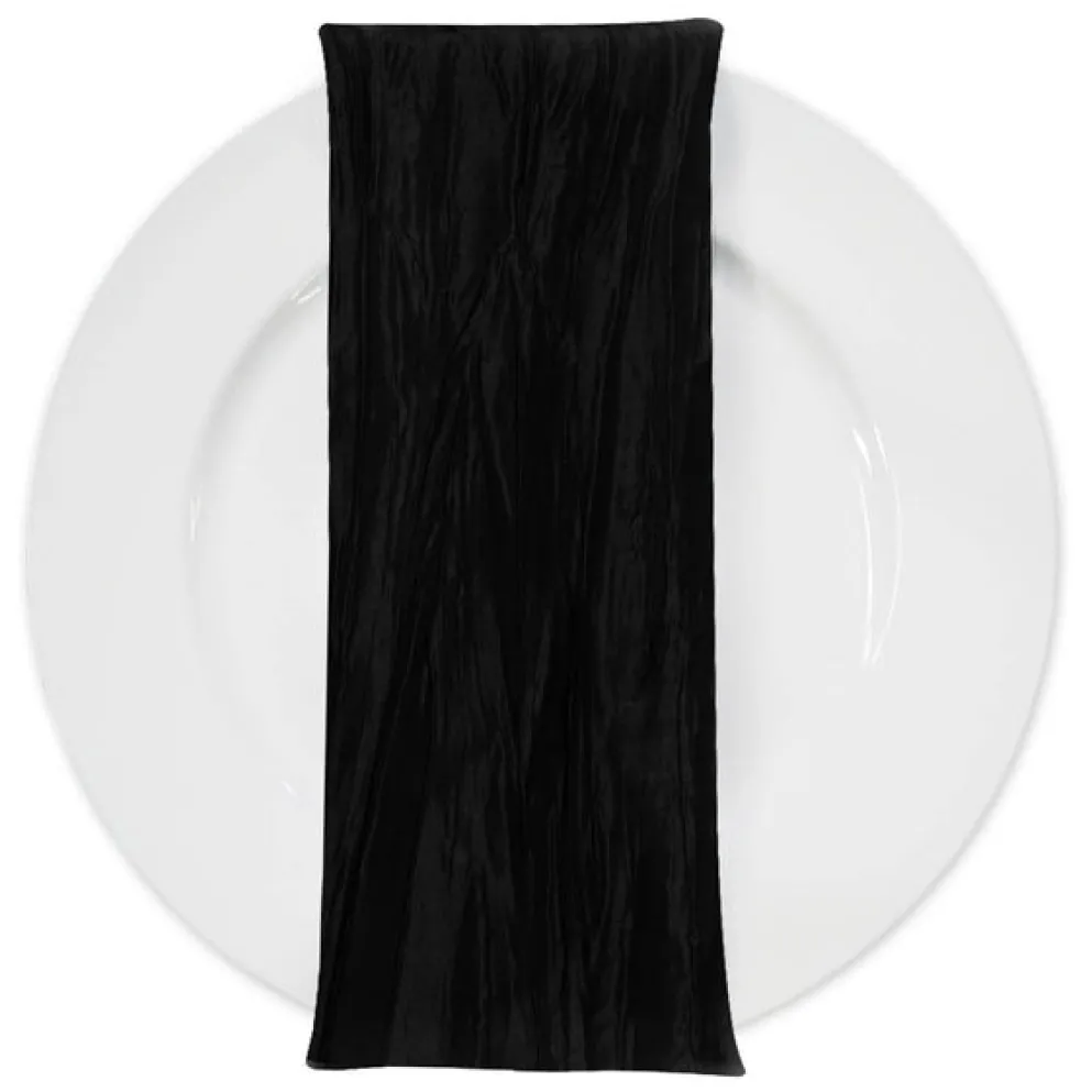 Accordion Taffeta Table Napkin in Black