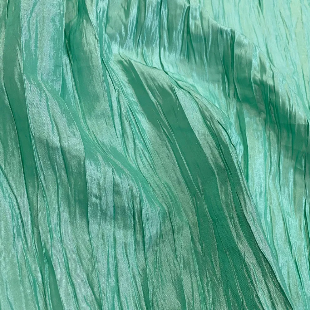 Accordion Taffeta Table Napkin in Teal Green