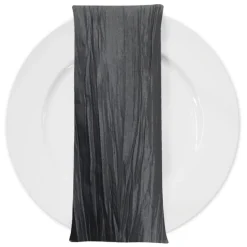 Accordion Taffeta Table Napkin in Charcoal
