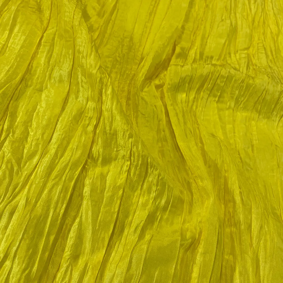 Accordion Taffeta Table Napkin in Yellow