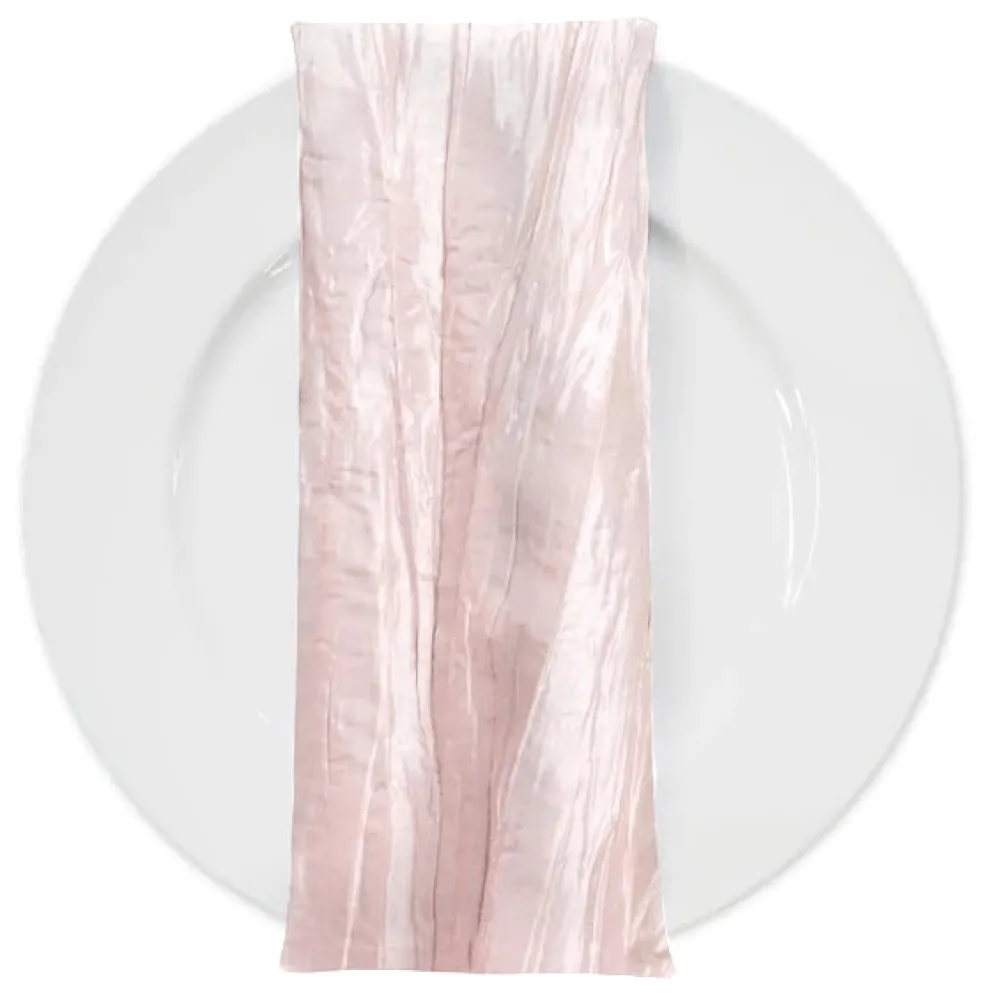 Accordion Taffeta Table Napkin in Rose Powder