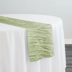 Accordion Taffeta Table Runner in Sage 103