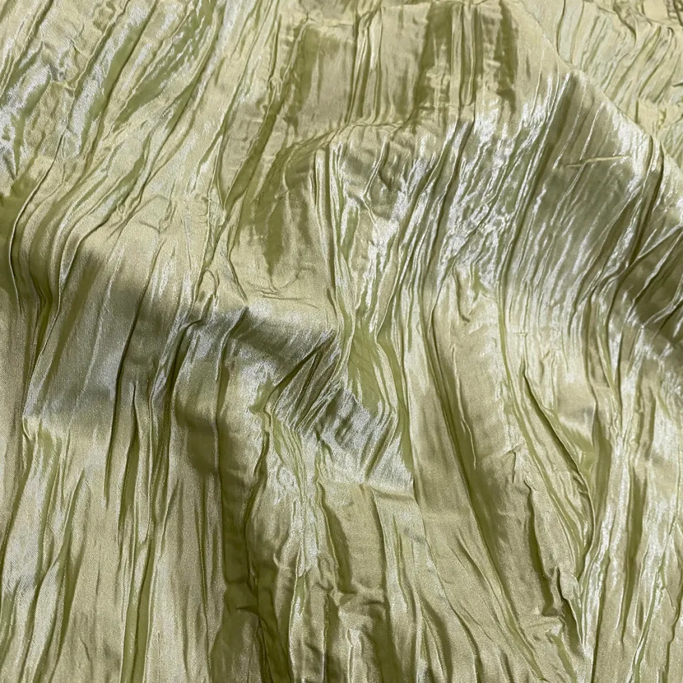 Accordion Taffeta Table Runner in Olive