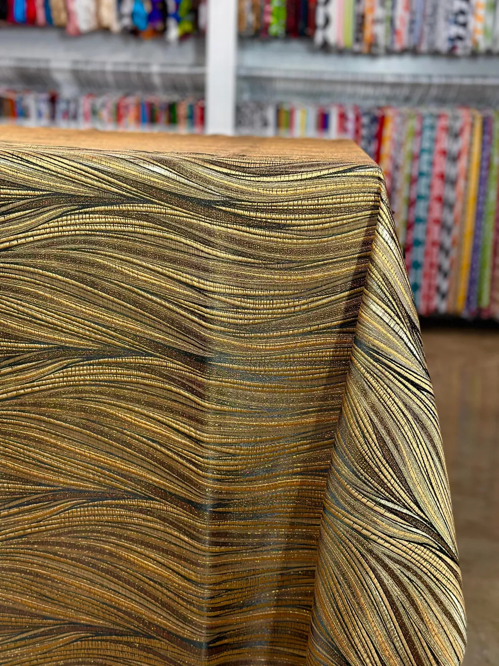 Allure Jacquard Table Linen in Gold