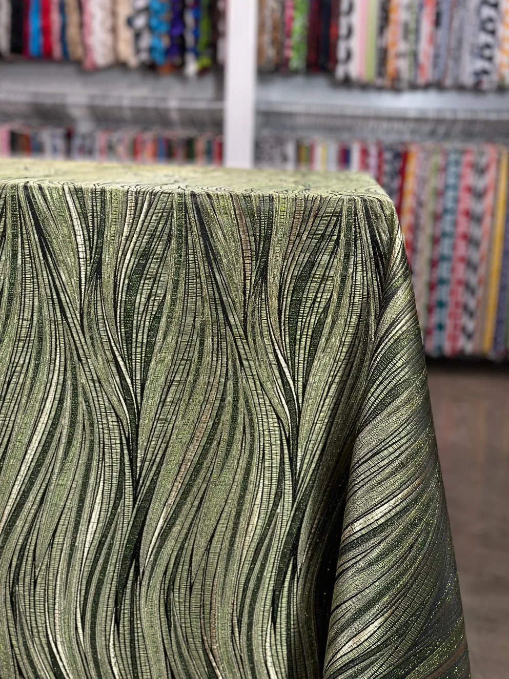 Allure Jacquard Table Linen in Green