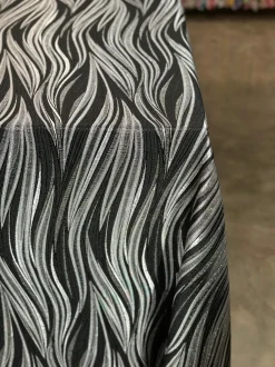 Allure Jacquard Table Linen in Black and Silver