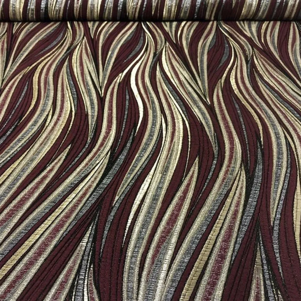 Allure Jacquard Table Linen in Burgundy