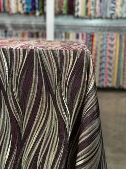 Allure Jacquard Table Linen in Plum