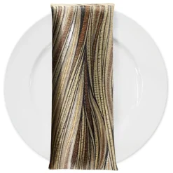 Allure Jacquard Table Napkin in Gold