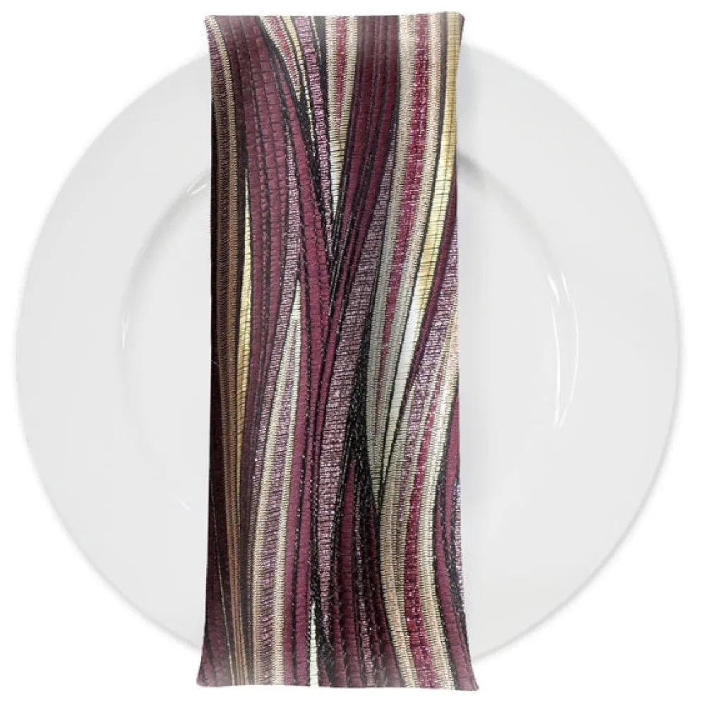 Allure Jacquard Table Napkin in Plum
