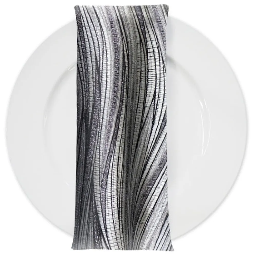 Allure Jacquard Table Napkin in Silver