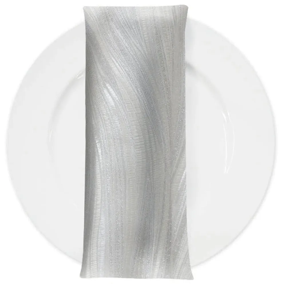 Allure Jacquard Table Napkin in White