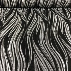 Allure Jacquard Table Runner in Black and Silver