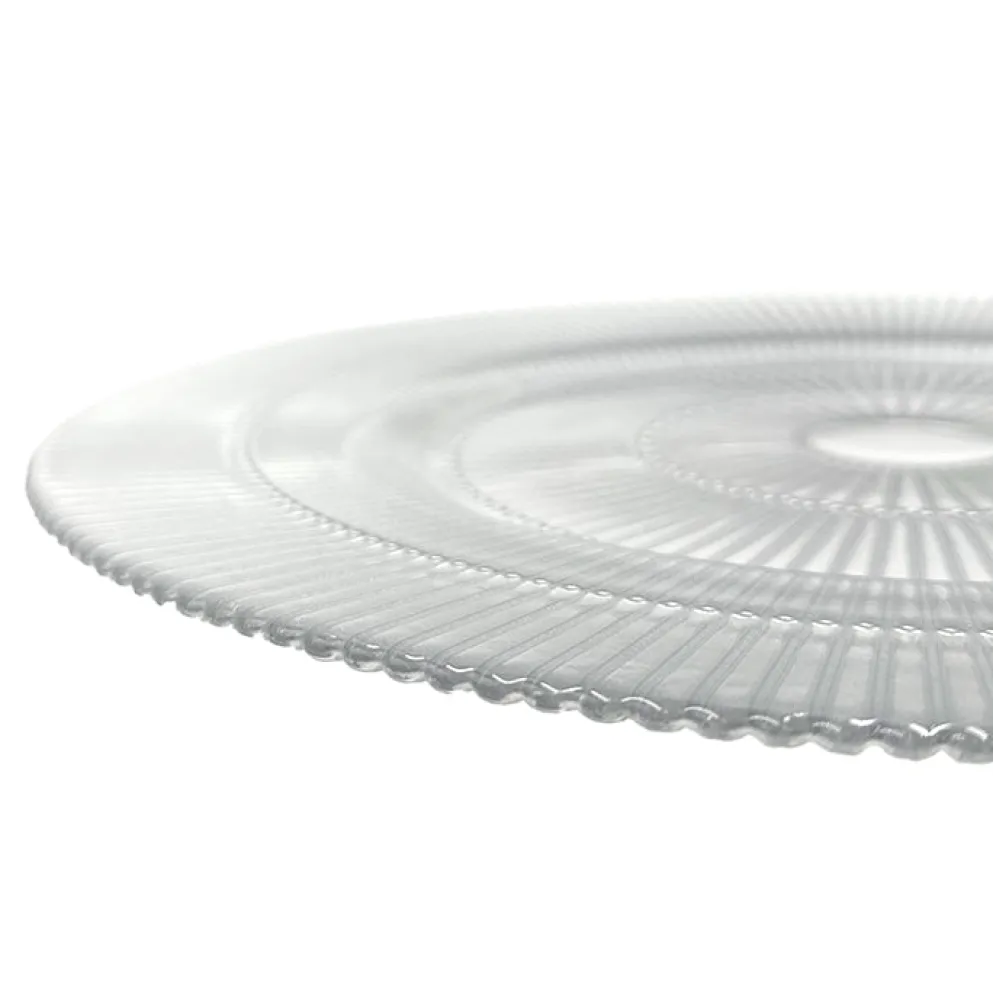 Apollo - Glass Charger Plate in Silver (Item # 0328)