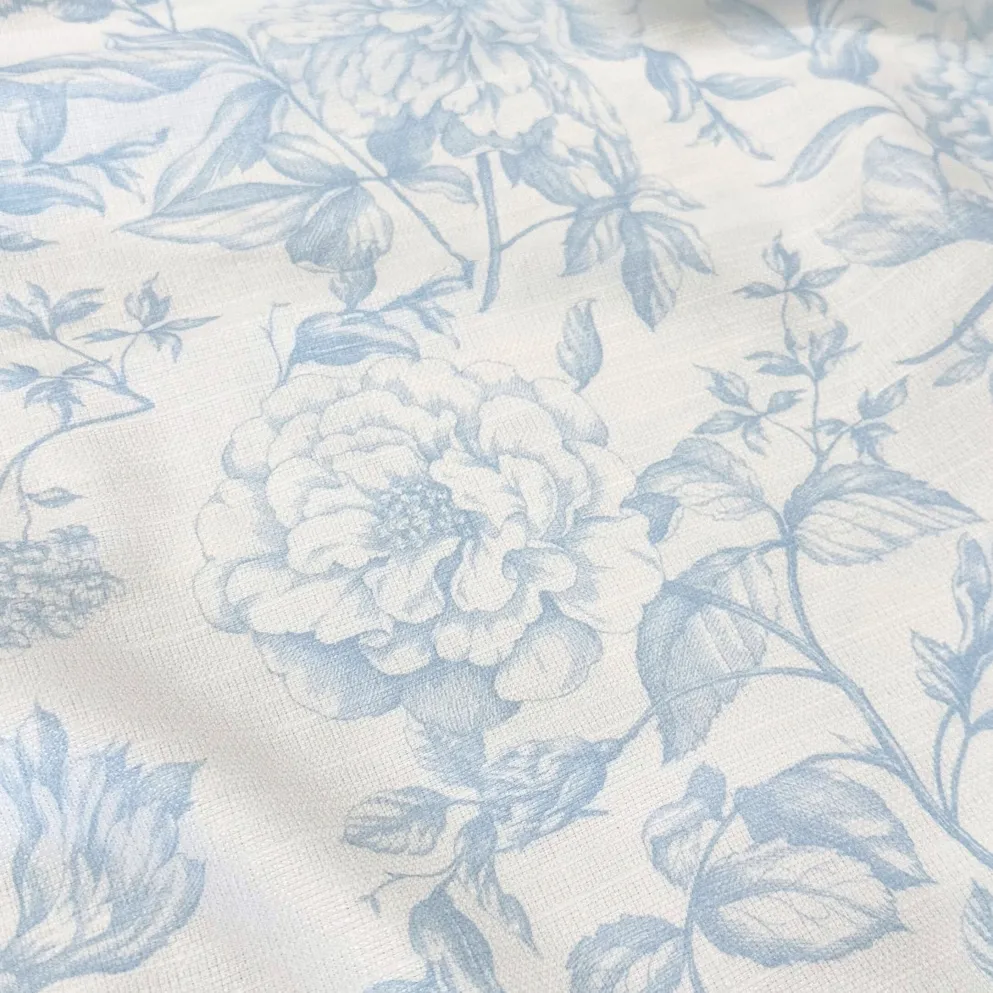 Artistry Bloom (Slub Print) Table Linen in Lt Blue