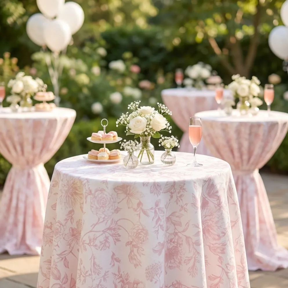 Artistry Bloom (Slub Print) Table Linen in Dusty Rose