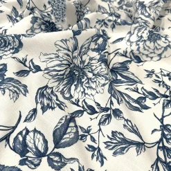 Artistry Bloom (Slub Print) Table Linen in Navy