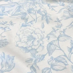 Artistry Bloom (Slub Print) Table Runner in Lt Blue