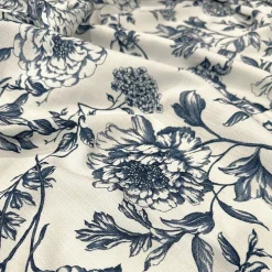 Artistry Bloom (Slub Print) Table Runner in Navy