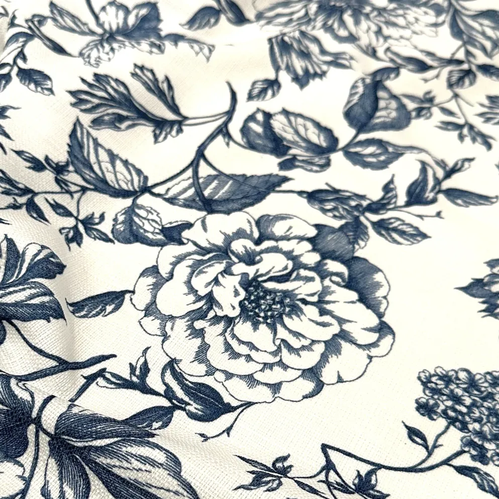 Artistry Bloom (Slub Print) Table Runner in Navy