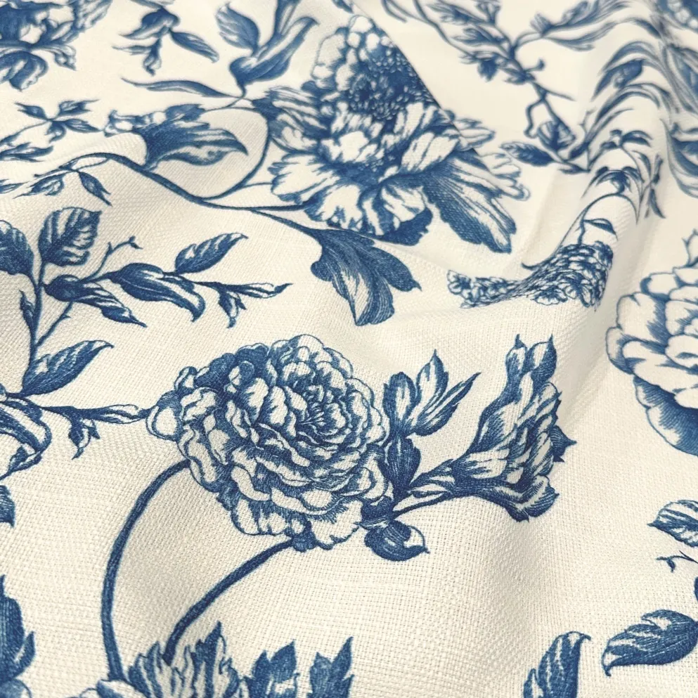 Artistry Bloom (Slub Print) Table Runner in Royal