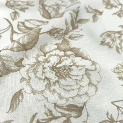 Artistry Bloom (Slub Print) Table Runner in Taupe