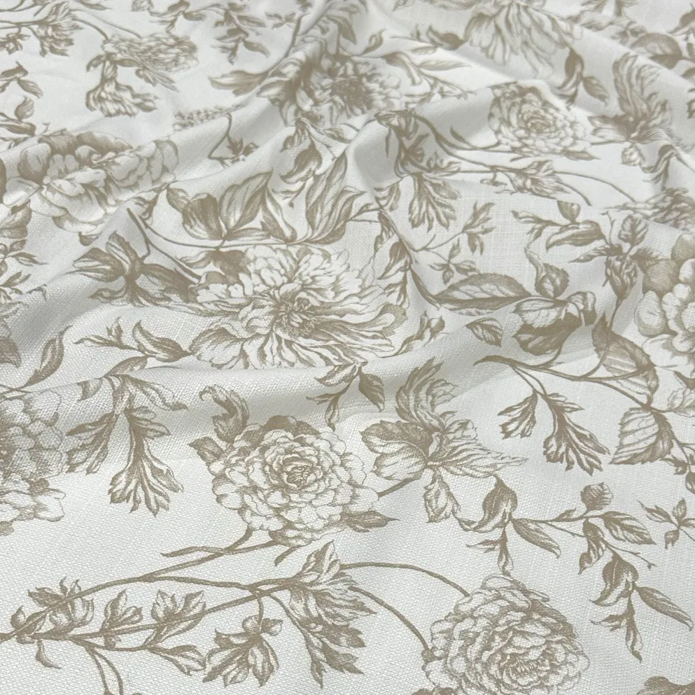 Artistry Bloom (Slub Print) Table Napkin in Taupe
